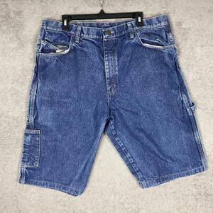 Bulwark FR Shorts Mens 38 Blue Denim Carpenter Flame Resistant Work Utility